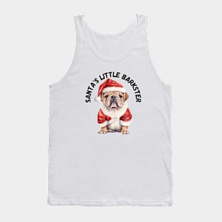 Santa's Little Barkster, Christmas, cute dog Tank Top